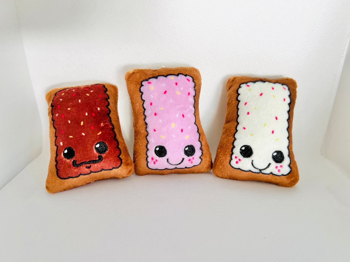 Pastry Family Keychains Set of Three Soft Plushie Plush Keychain designed by me