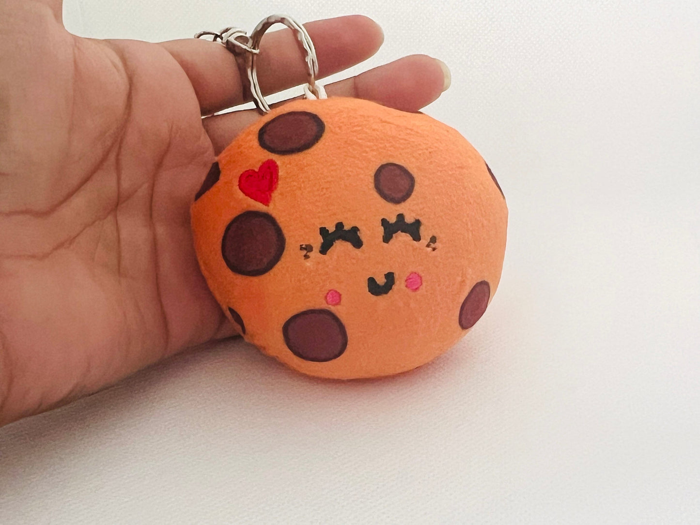 Chocolate Chip Cookie Soft Plushie Plush Keychain designed by me